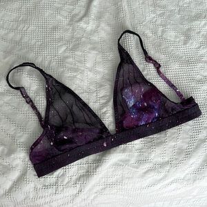 ✨FINAL PRICE✨ NWOT Sheer Galaxy Bralette sz M